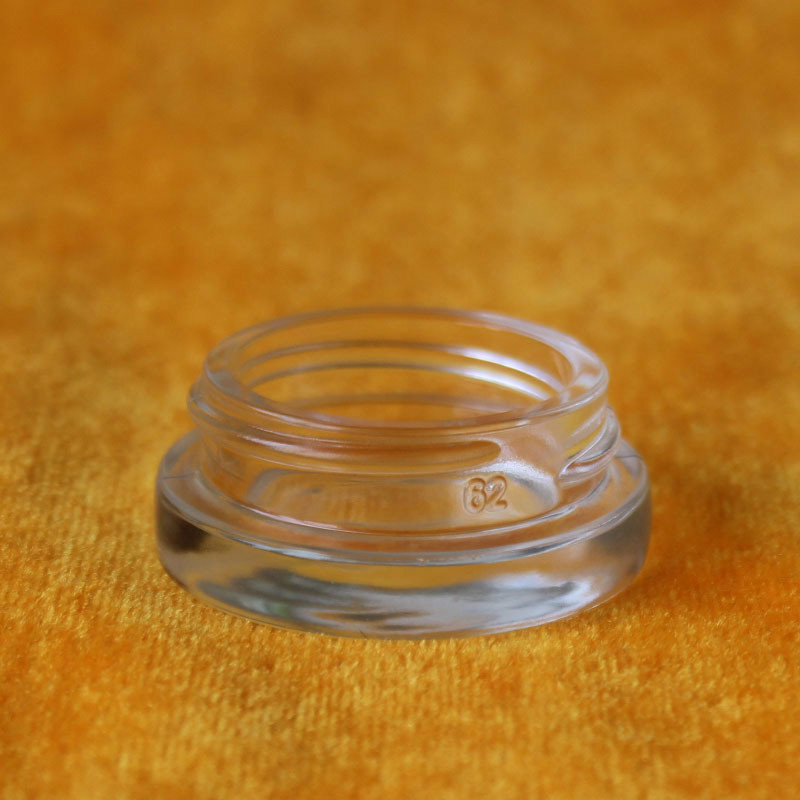 straight wide mouth glass jar clear lip balm jar 5ml