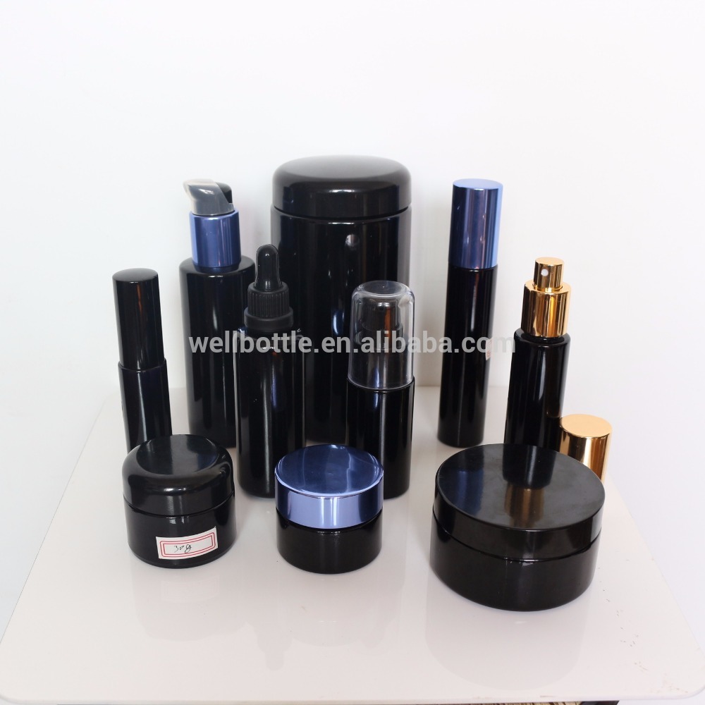 super September hot sale 15ml 30ml 50ml 100ml 200ml 250ml 500ml 1000ml UV dark violet glass cream jar DV-04S