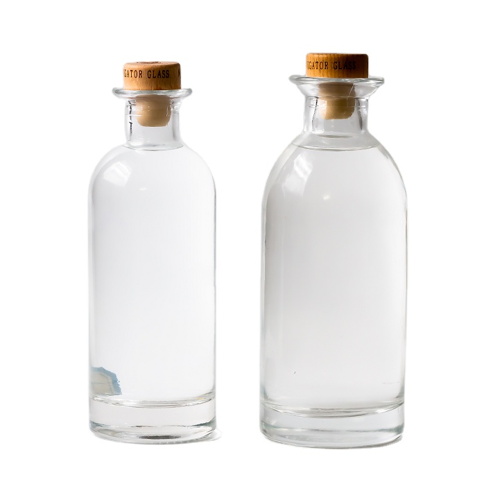super flint empty gin vodka rum liquor glass bottle 700ml with cork stopper