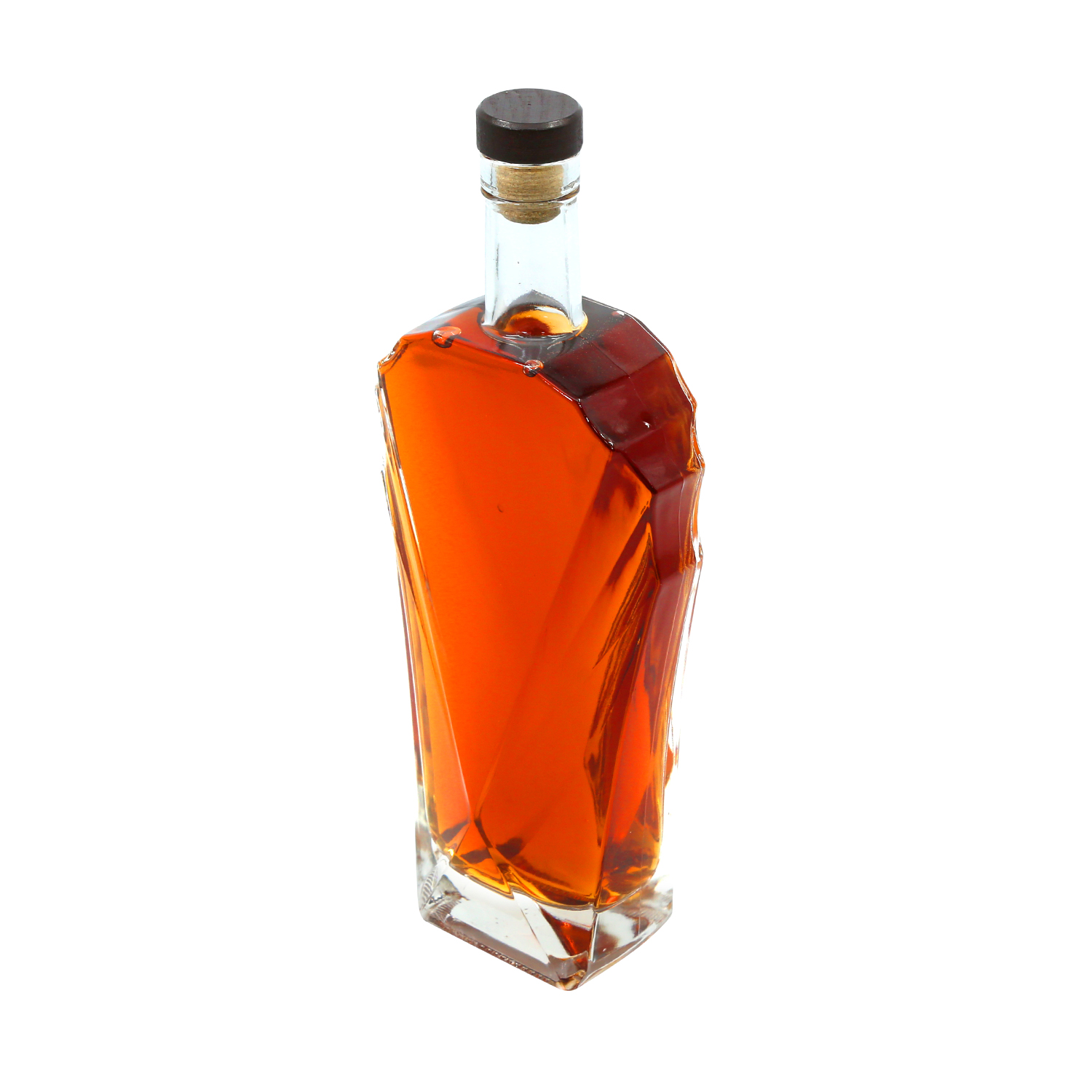 super flint glass bottle with cap for rum brandy VSOP glass bottles 3000 ml