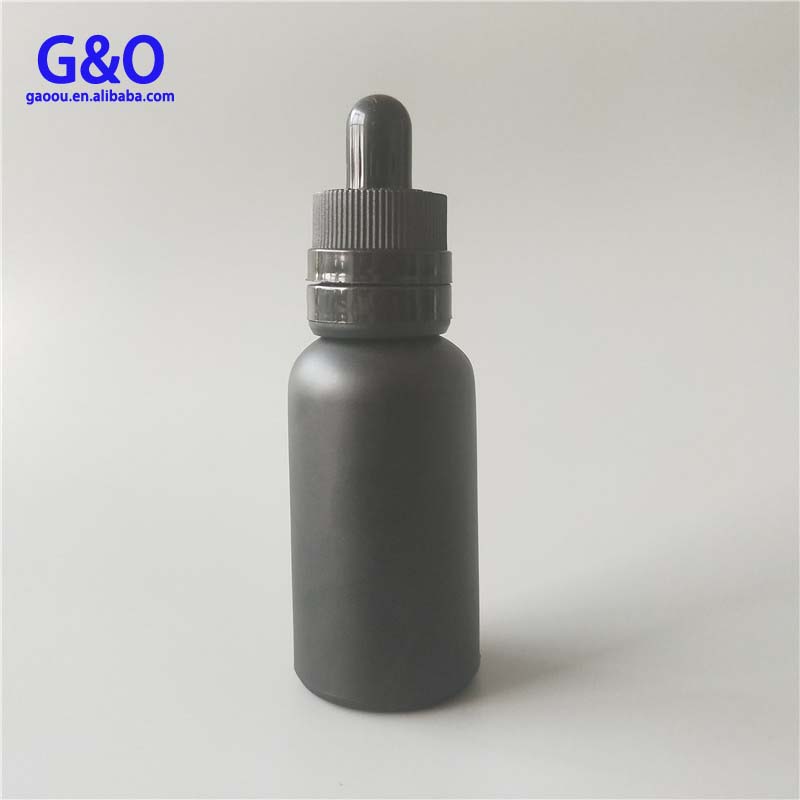 super tamperproof lid 30ml matte black glass dropper bottle with graduation pipette