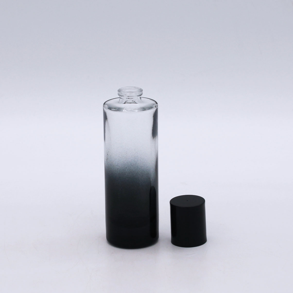 supplier design high quality gradual coating cylinder empty perfume glass bottles