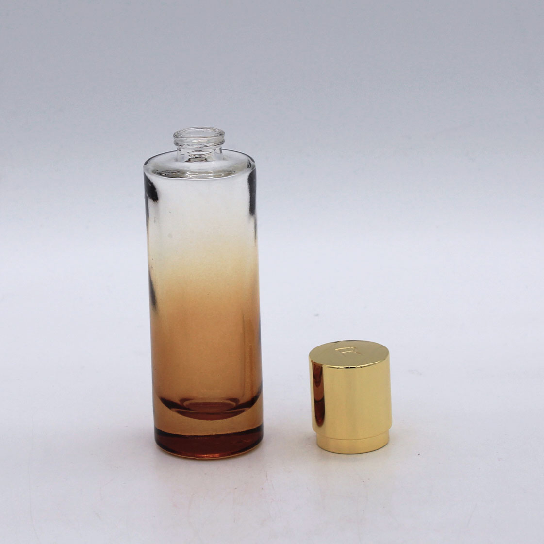 supplier design high quality gradual coating cylinder empty perfume glass bottles