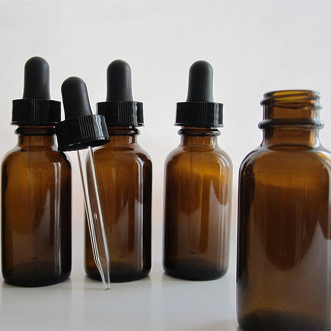 supplier sale 4 oz Clear Boston Round with Black Glass Dropper 120 ml Essential Oil Glass Bottle