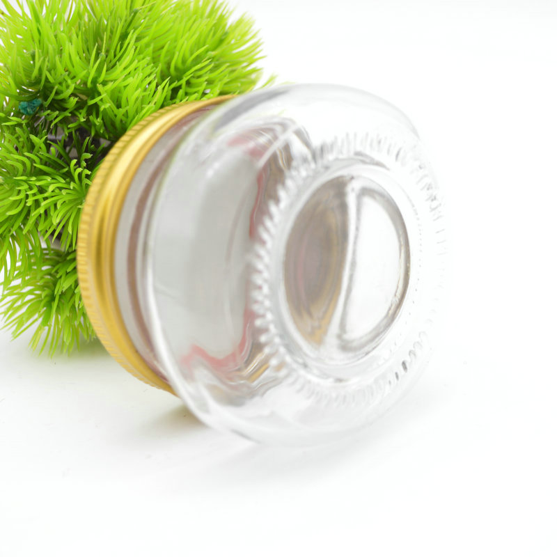 suppliers glass jar storage for honey bee jam Caviar chili sauce can glass mason jar with lid aluminum screw caps