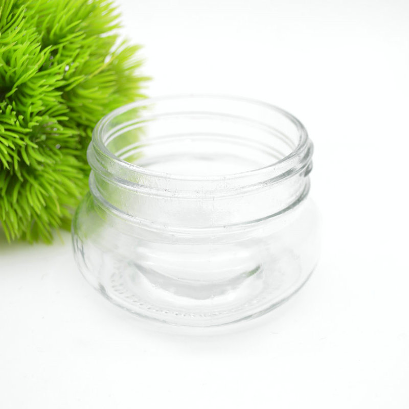 suppliers glass jar storage for honey bee jam Caviar chili sauce can glass mason jar with lid aluminum screw caps