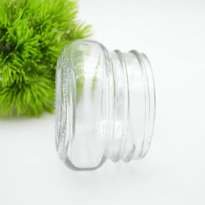 suppliers glass jar storage for honey bee jam Caviar chili sauce can glass mason jar with lid aluminum screw caps