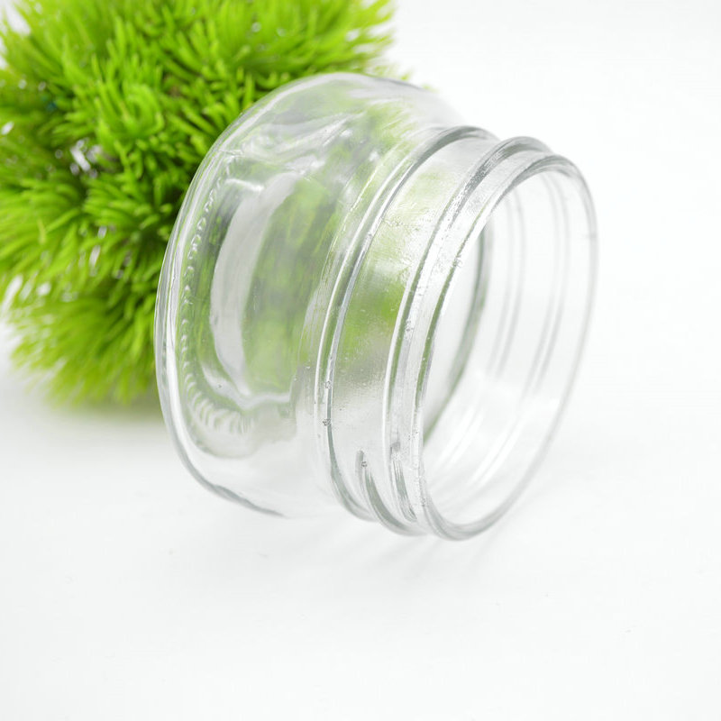 suppliers glass jar storage for honey bee jam Caviar chili sauce can glass mason jar with lid aluminum screw caps