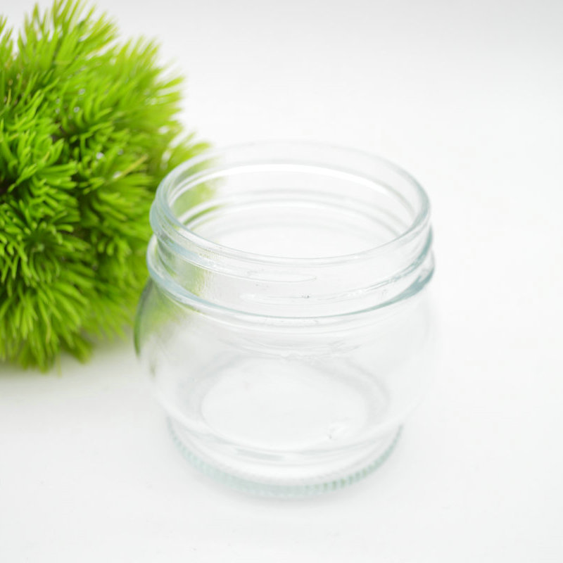 suppliers glass jar storage for honey bee jam Caviar chili sauce can glass mason jar with lid aluminum screw caps