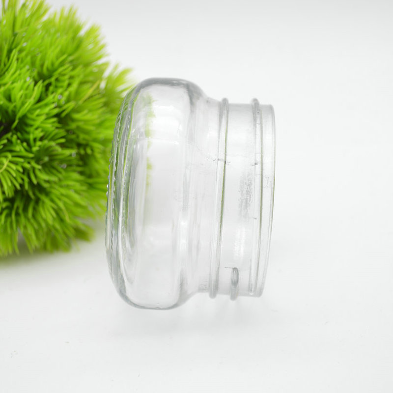 suppliers glass jar storage for honey bee jam Caviar chili sauce can glass mason jar with lid aluminum screw caps