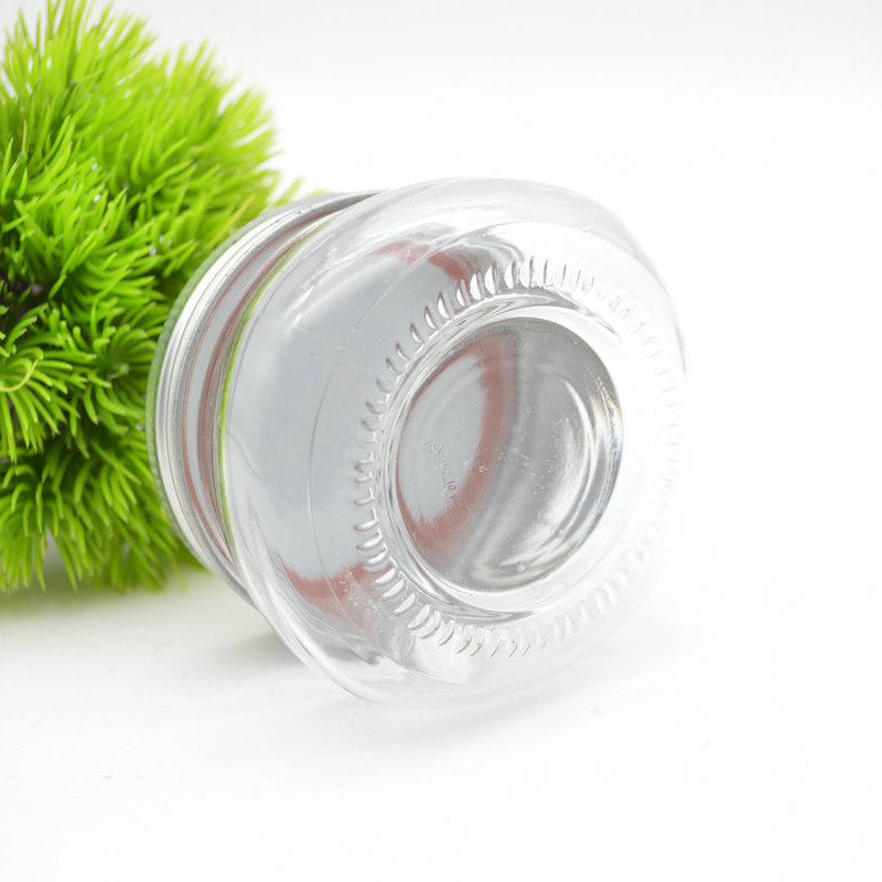 suppliers glass jar storage for honey bee jam Caviar chili sauce can glass mason jar with lid aluminum screw caps
