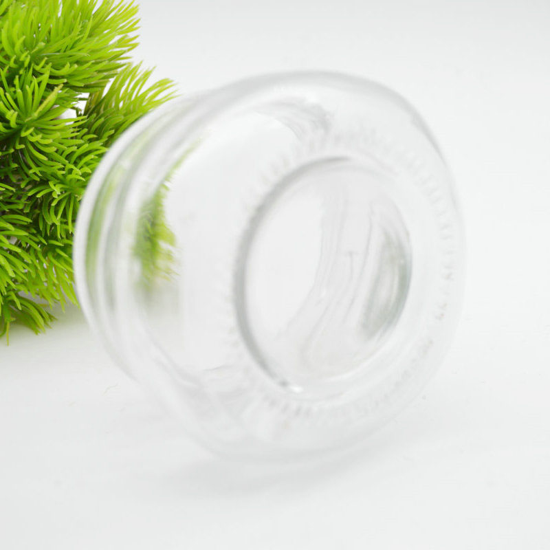 suppliers glass jar storage for honey bee jam Caviar chili sauce can glass mason jar with lid aluminum screw caps