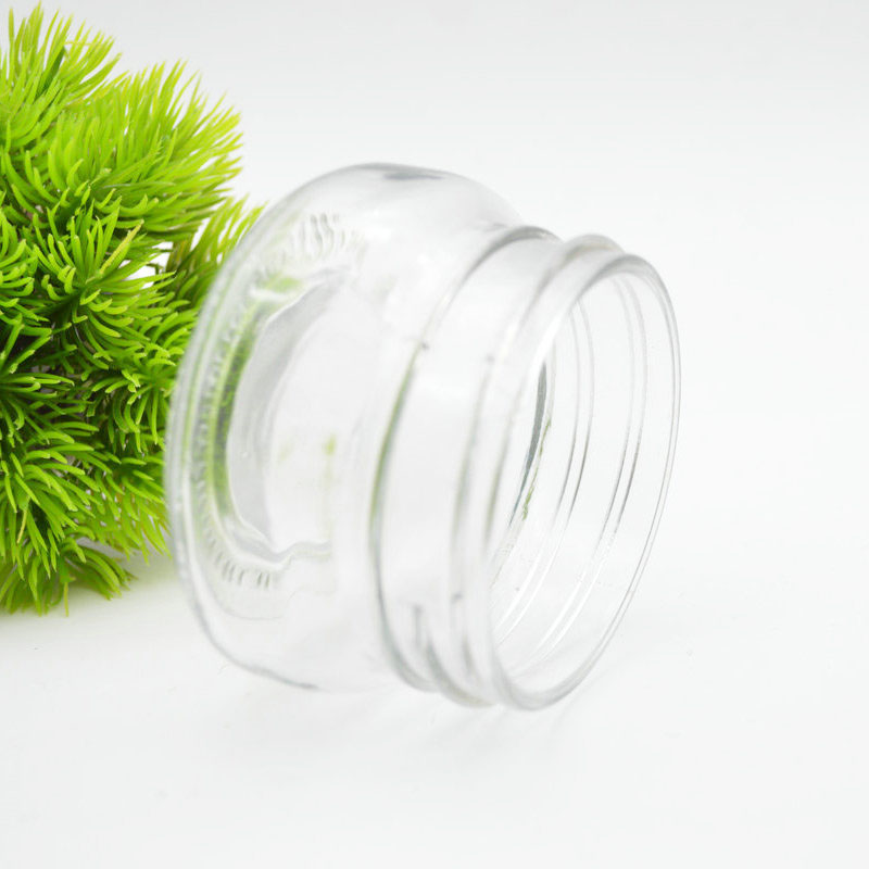 suppliers glass jar storage for honey bee jam Caviar chili sauce can glass mason jar with lid aluminum screw caps