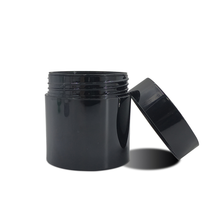 suppliers skin care eco friendly Smooth Shave Cream black plastic pet round cosmetic jar