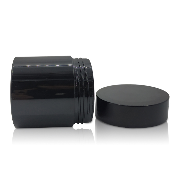 suppliers skin care eco friendly Smooth Shave Cream black plastic pet round cosmetic jar