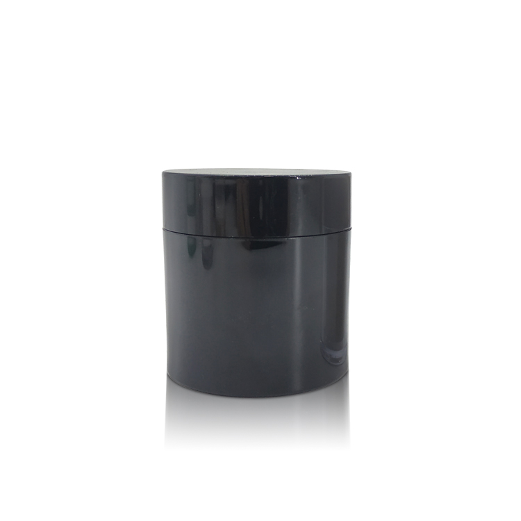 suppliers skin care eco friendly Smooth Shave Cream black plastic pet round cosmetic jar