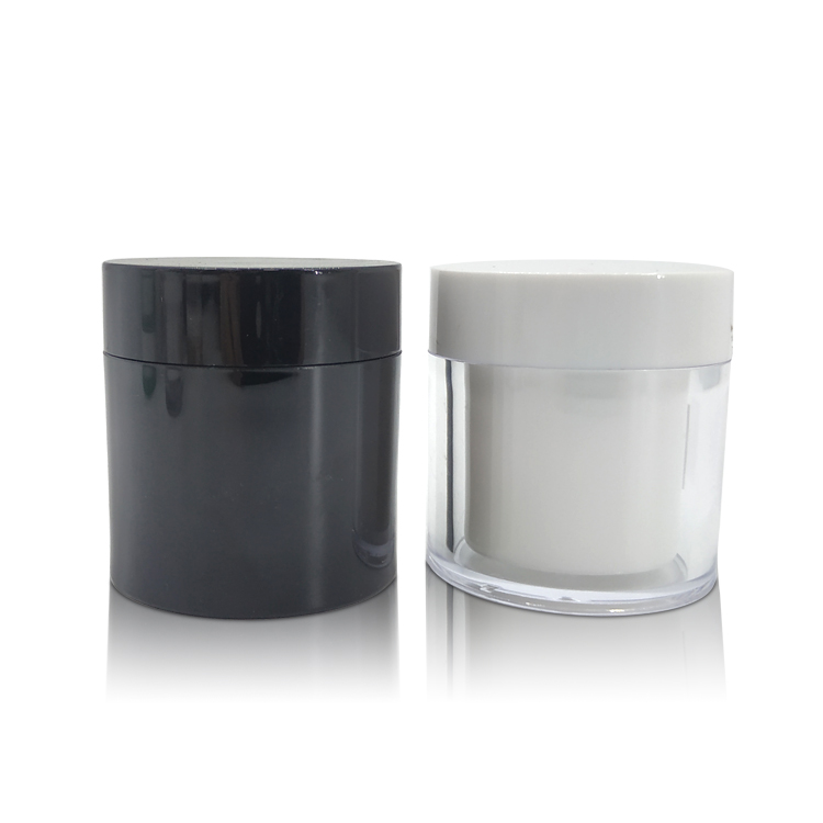 suppliers skin care eco friendly Smooth Shave Cream black plastic pet round cosmetic jar