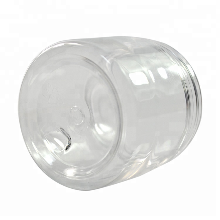 supply sample 30g 40g 50g 60g 80g 100g 150g 200g 250g 500g round clear PET plastic jar with aluminum lid