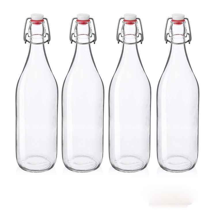 swing top glass bottles 1 litre glass milk bottle
