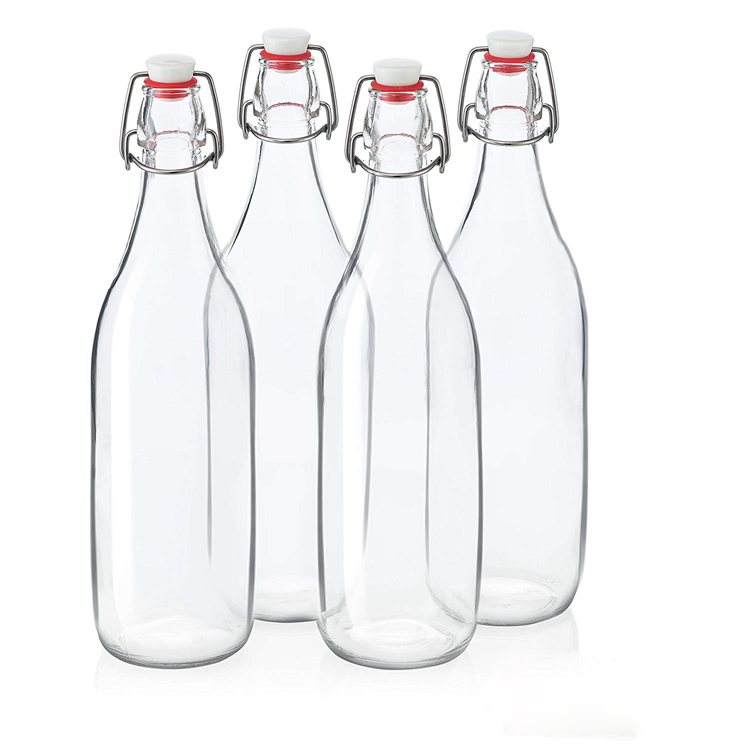 swing top glass bottles 1 litre glass milk bottle