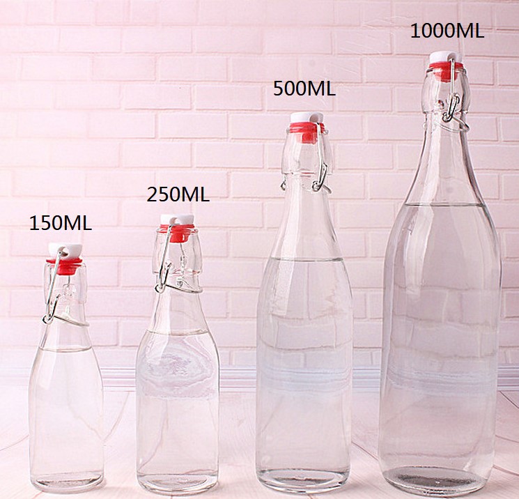swing top glass bottles 150ml 250ml 500ml 1000ml