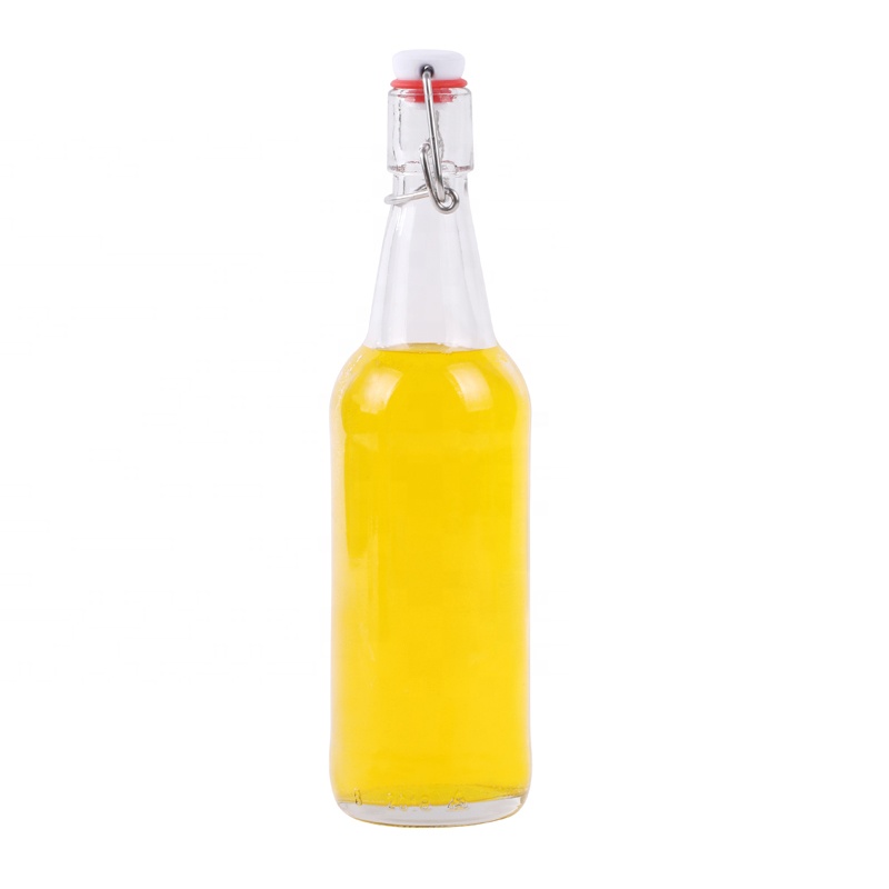 swing top glass bottles 330ml 500ml 1000ml transparent glass juice beverage drinking bottle