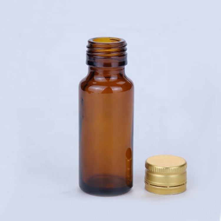 syrub packaging 20ml 30ml 50ml oral liquid amber glass bottle with aluminum tamper proof screw caps