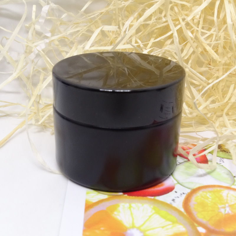 tall shape cosmetic cream packaging face CBD cream 100ml blue glass jar