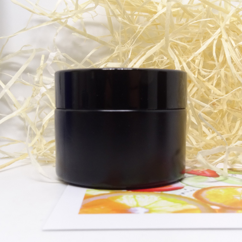tall shape cosmetic cream packaging face CBD cream 100ml blue glass jar