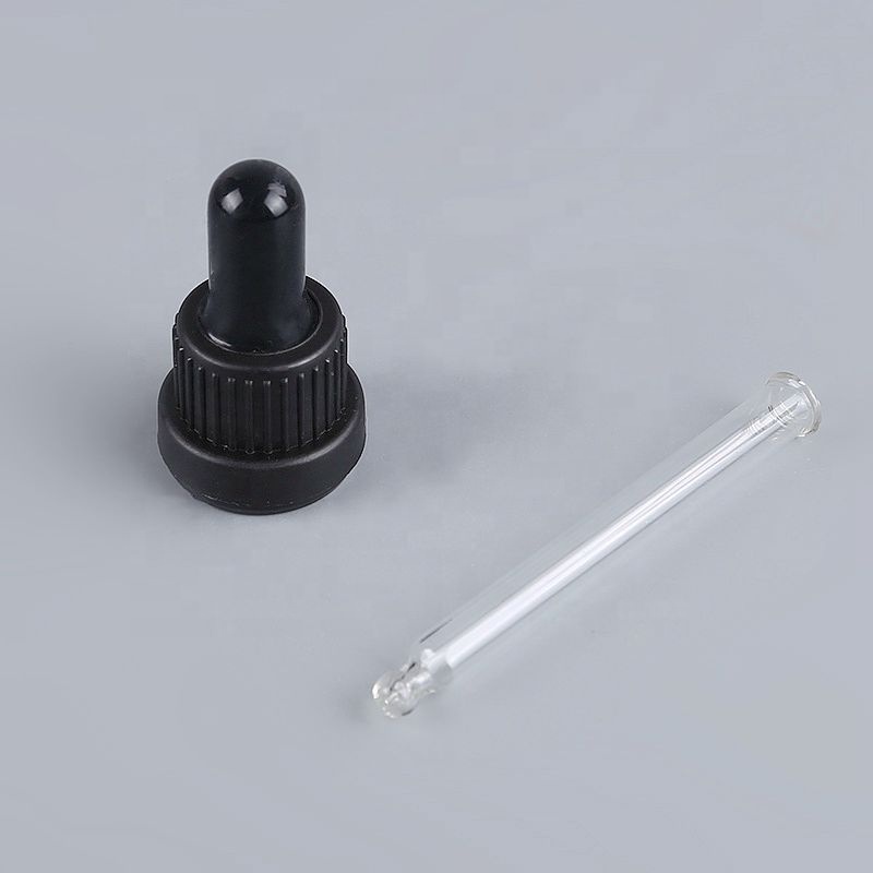 tamper evident matte black plastic dropper violet glass bottles 10ml 15ml 20ml 30ml 50ml 100ml black glass essential oil bottle