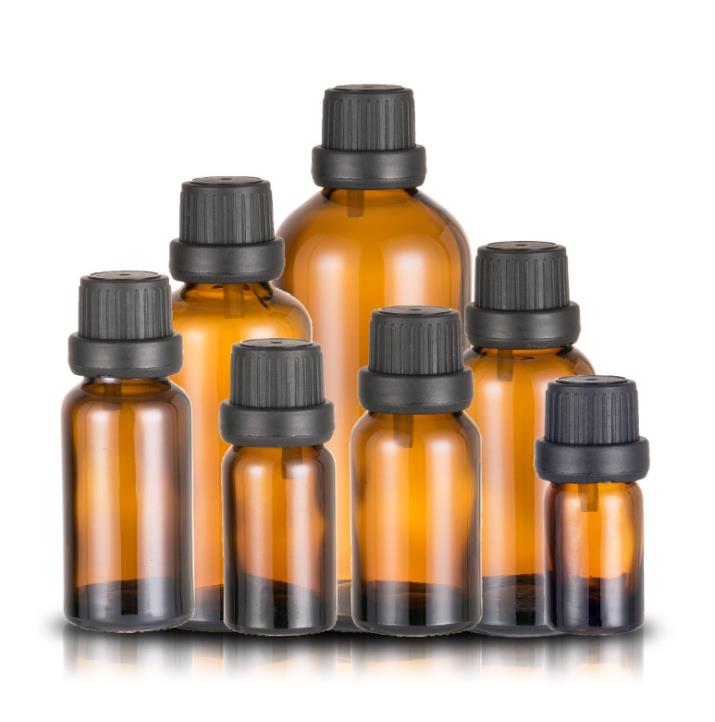 tamper evident screw euro cap 10ml brown bottle amber glass 10 ml essential oil dropper bottle for cosmetic