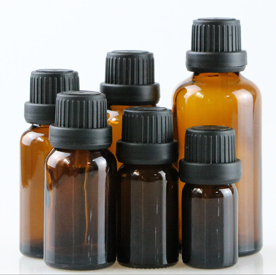 tamper proof 5ml 10ml 15ml 20ml 30ml amber glass essential oil bottle with euro dropper cap and insert