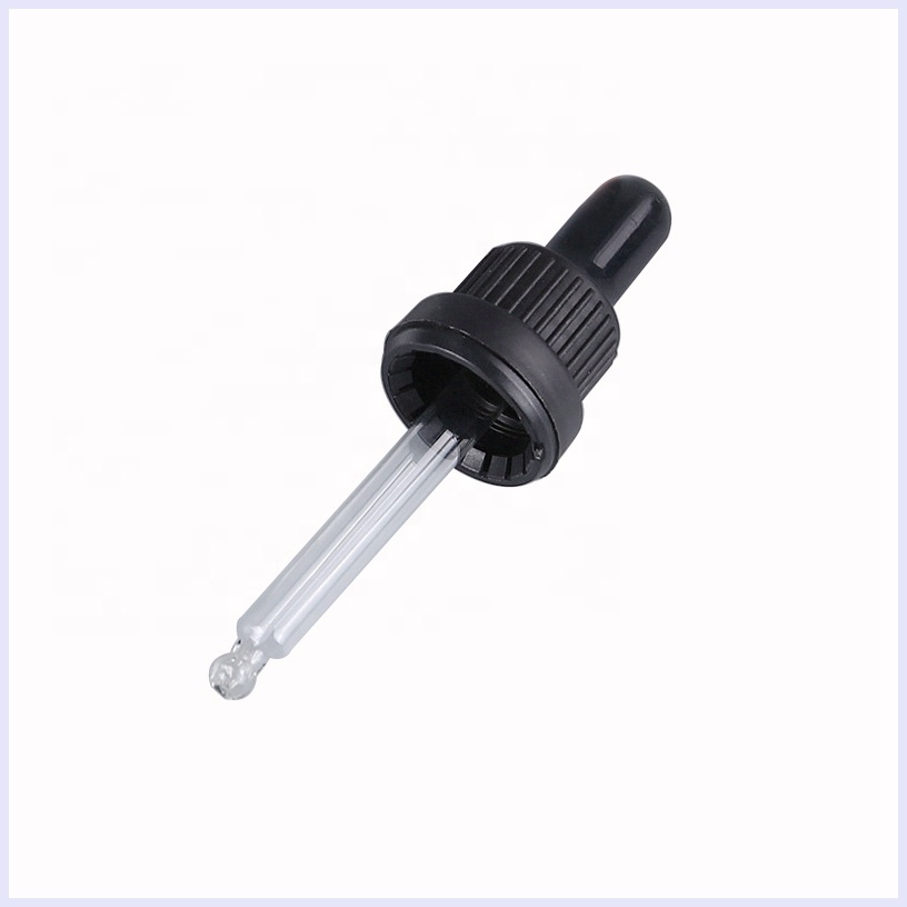 tamper proof black dropper cap for violet optical glass essential oil 30ml dropper bottle