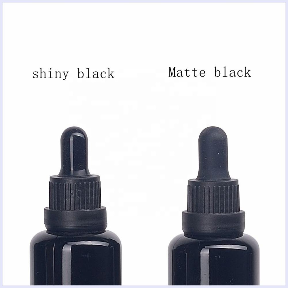 tamper proof black dropper cap for violet optical glass essential oil 30ml dropper bottle