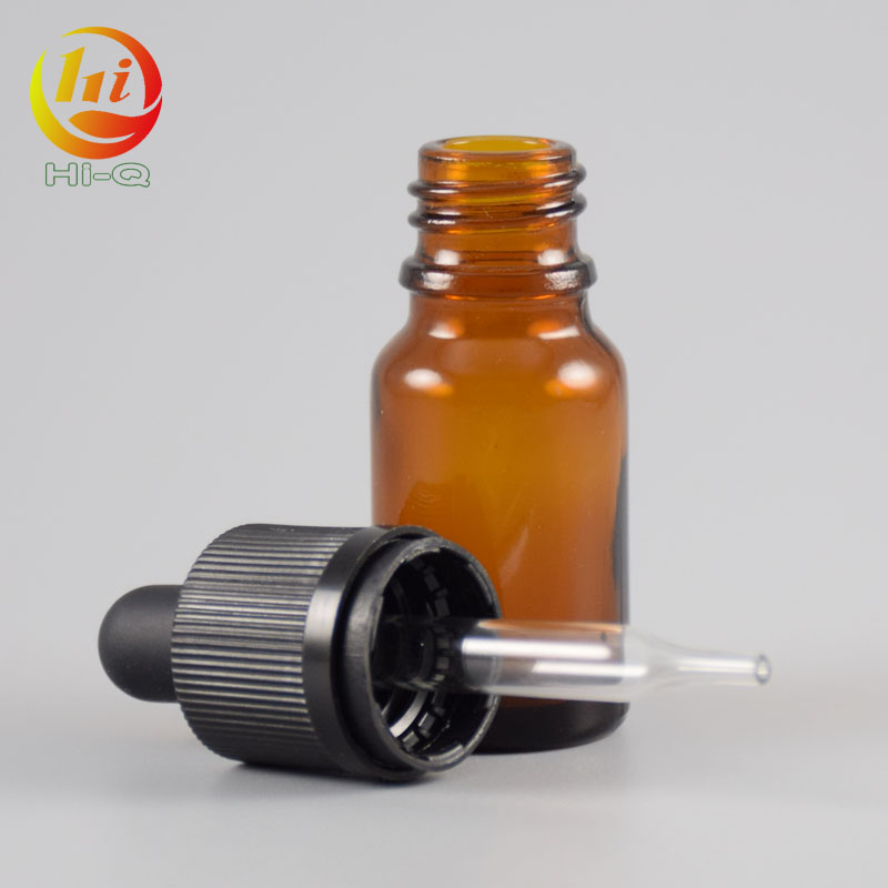 tamper-proof e liquid amber glass dropper bottle 10ml with dropper