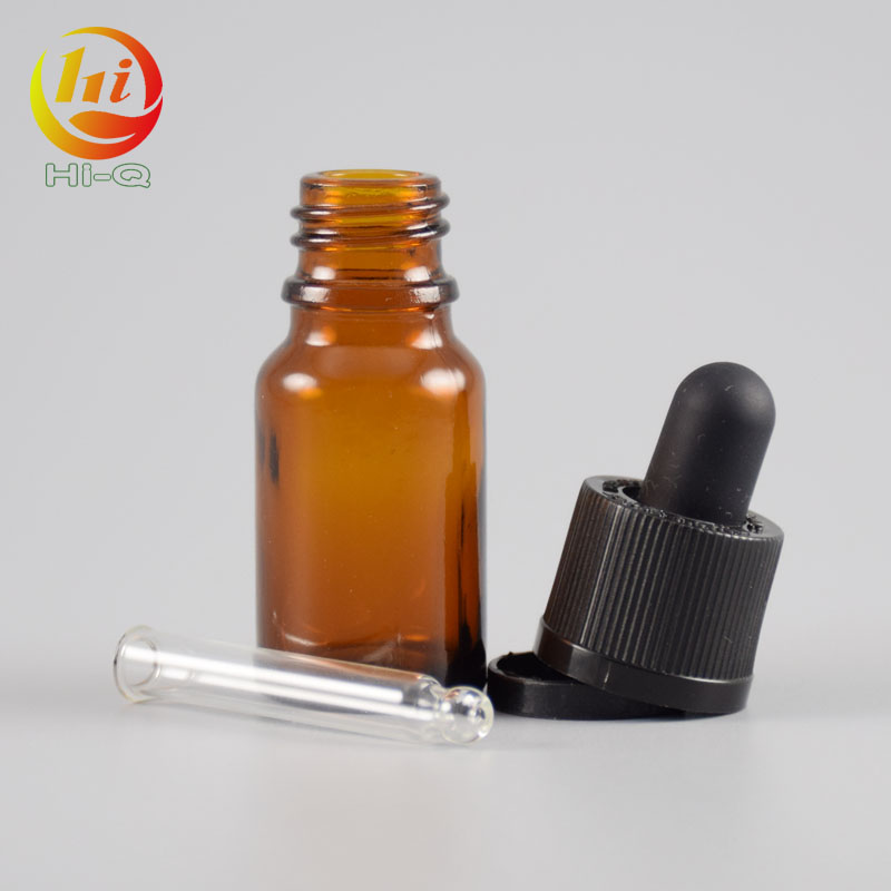 tamper-proof e liquid amber glass dropper bottle 10ml with dropper