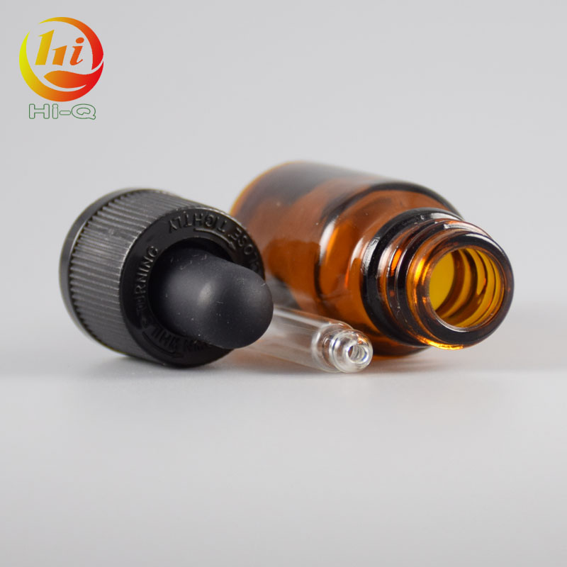 tamper-proof e liquid amber glass dropper bottle 10ml with dropper