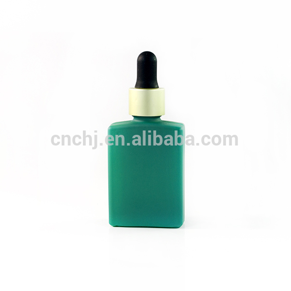 taobao 50ml white black blue clear rectangular glass dropper bottle with cap