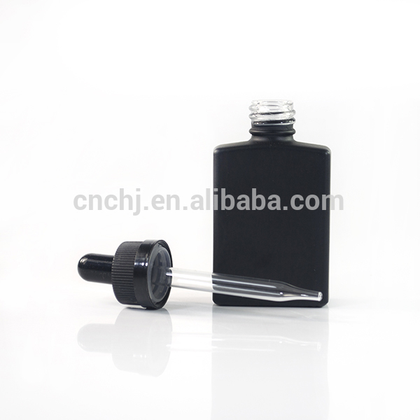 taobao 50ml white black blue clear rectangular glass dropper bottle with cap