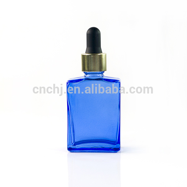 taobao 50ml white black blue clear rectangular glass dropper bottle with cap