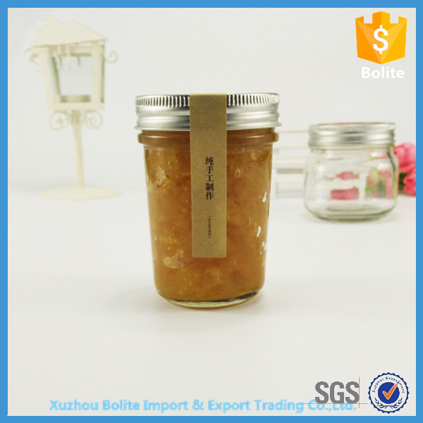 tapered glass jar for canning 4 oz 8 oz Mason Jar with lids for candle