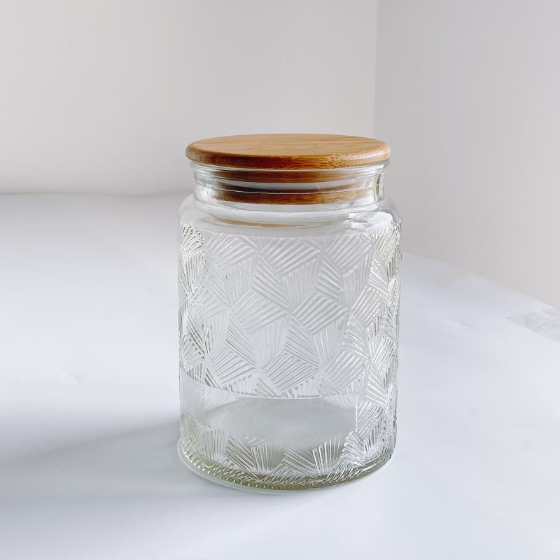 tea leaf jar multigrain cereal glass storage jar 700ml