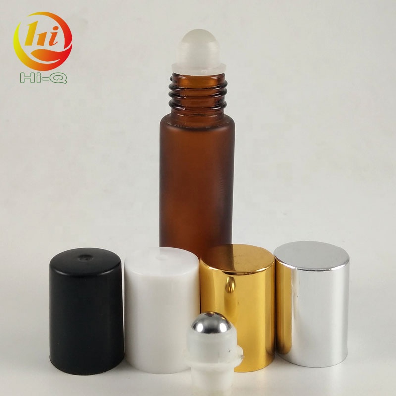 thick 10 ml glass roll on bottle amber 10ml frosted roller bottle