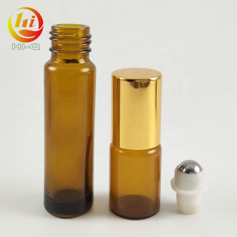 thick 10 ml glass roll on bottle amber 10ml frosted roller bottle