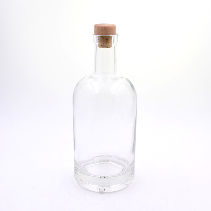 thick bottom 1000ml clear empty spirit alcohol Champagne fruit ice wine new glass bottle Whisky Vodka with T-Top Synthetic Cork