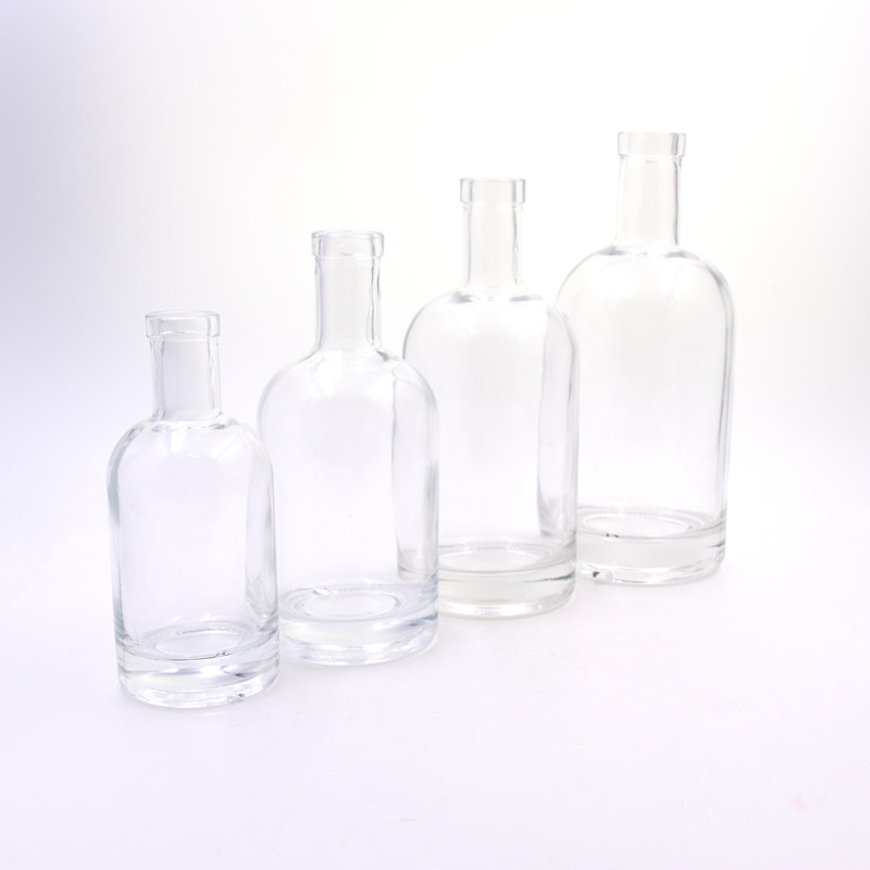 thick bottom 1000ml clear empty spirit alcohol Champagne fruit ice wine new glass bottle Whisky Vodka with T-Top Synthetic Cork