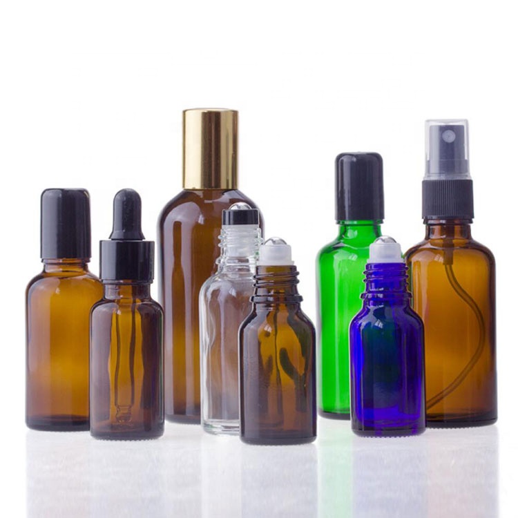 thick bottom amber glass bottle , empty 30ml 1oz roll on glass bottle for essential oil
