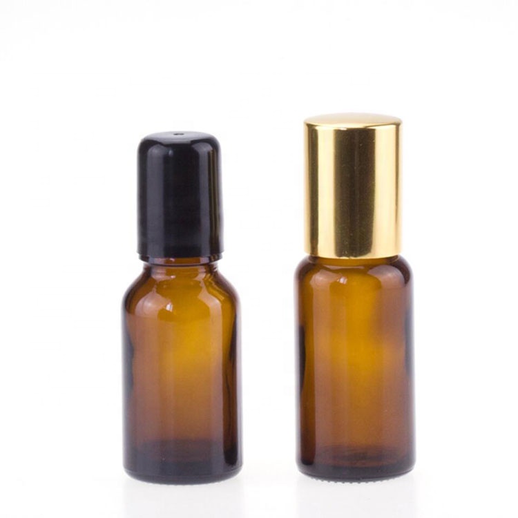 thick bottom amber glass bottle, empty 30ml 1oz roll on glass bottle for essential oil