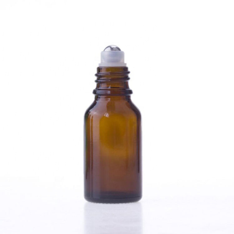 thick bottom amber glass bottle, empty 30ml 1oz roll on glass bottle for essential oil