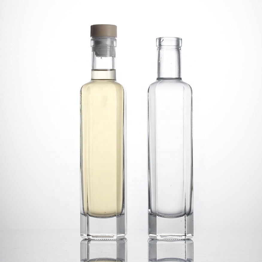thick bottom custom anquick green stocked 750ml square round clear extra flint 250ml 500ml olive oil bottle glass